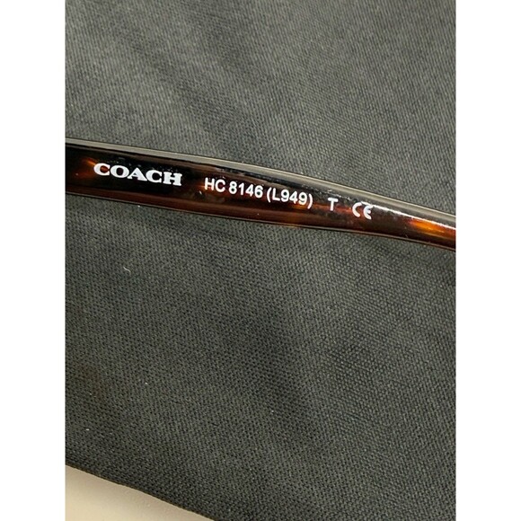 Coach Round Sunglasses HC 8146 (L949)  Brown Lens Gold Accents 58-16 135mm main image 16